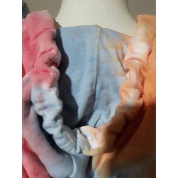 PINK BY VICTORIA'S SECRET TIE DYE CROPPED HOODIE SZ LG - Picture 5 of 9